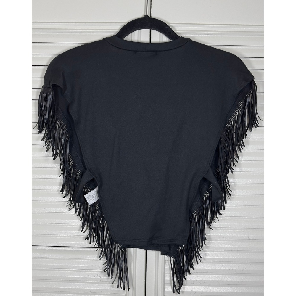 Julia By Love J Wild And Free Dreamer Bikercore Festival Rave Fringed Top Size M - Picture 3 of 7